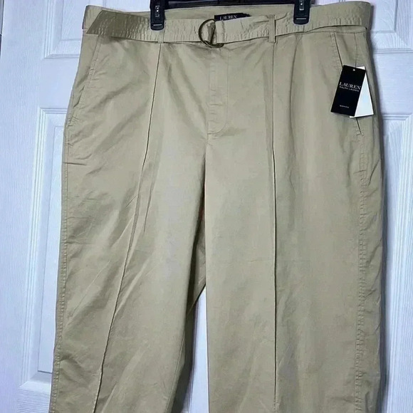 Ralph Lauren Women's Micro Sanded Twill
Belted Wide Leg Pants Brown Size 18W - Picture 5 of 16
